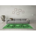 thumbnail image 3 of Ahgly Company Indoor Round Persian Emerald Green Traditional Area Rugs, 6' Round, 3 of 4