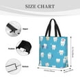 thumbnail image 4 of Naloa Cute Healthy Teeth Tote Bag for Women, Foldable Tote Bag With Zipper, Large Shoulder Bag, Top Handle Handbag for Travel, Work, Shopping, 4 of 9