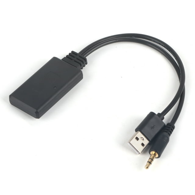 Cable de audio auxiliar para automóvil de 3,5 mm/0,14 pulgadas Adaptador receptor inalámbrico Bluetooth Música estéreo HIFI Accesorios para automóvil