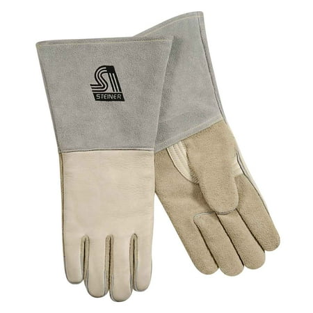 - Steiner 6502 Premium Grain Cowhide Stick Welding Gloves ThermoCore Foam Lined Back X-Large