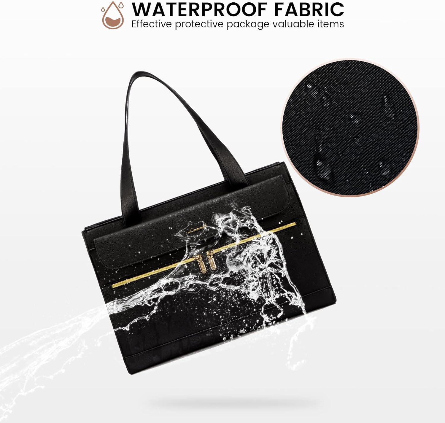 LOVEVOOK Laptop Bag for Women 15.6 Inch Tote Work Professional Leather Computer Briefcase Waterproof Handbag Shoulder Large Capacity Business Teacher Office Crossbody Purse