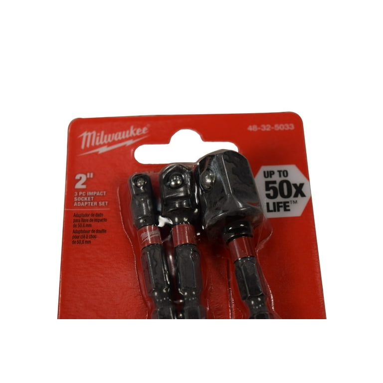 Milwaukee 48 32 5033 3 Piece Impact Hex Shank Socket Adapter Set Walmart