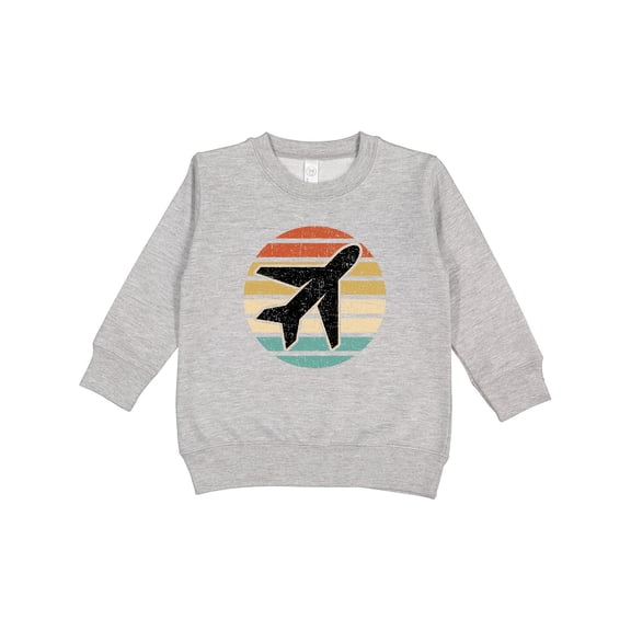 Inktastic Airplane Pilot Vintage Sunset Toddler Sweatshirt