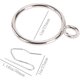 thumbnail image 3 of Curtain Rings with Hooks Rustproof Metal Drapery Rings, 3 of 4