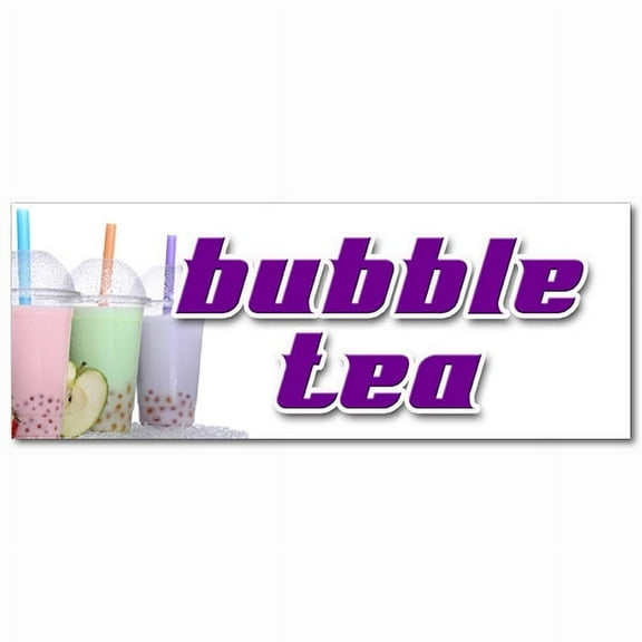 24" BUBBLE TEA DECAL sticker boba milk tapioca slushies smoothie green tea