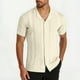 thumbnail image 1 of pstuiky Camisas de manga corta para hombre, Camisa de punto de manga corta para hombre, cárdigan informal con botones y solapa de manga corta. camisas casuales para hombre l, 1 of 9