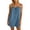 *Blue, variant on Women's Adjustable Spaghetti Strap Romper , Ruffle Tie Front Jumpsuit For Women , Ladies' Casual Summer Playsuit with Pockets,Black,S-2XL