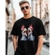 thumbnail image 3 of T-Shirts for Men, Cock Funny Crew Neck Cotton T-Shirt Men's Short Sleeve Watercolor Animal, 3 of 8
