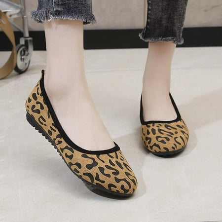 

Women S Shoes Tawop Flats Pull-On Ladies Plus Size Breathable Shoes Khaki 43(Us:9.5)