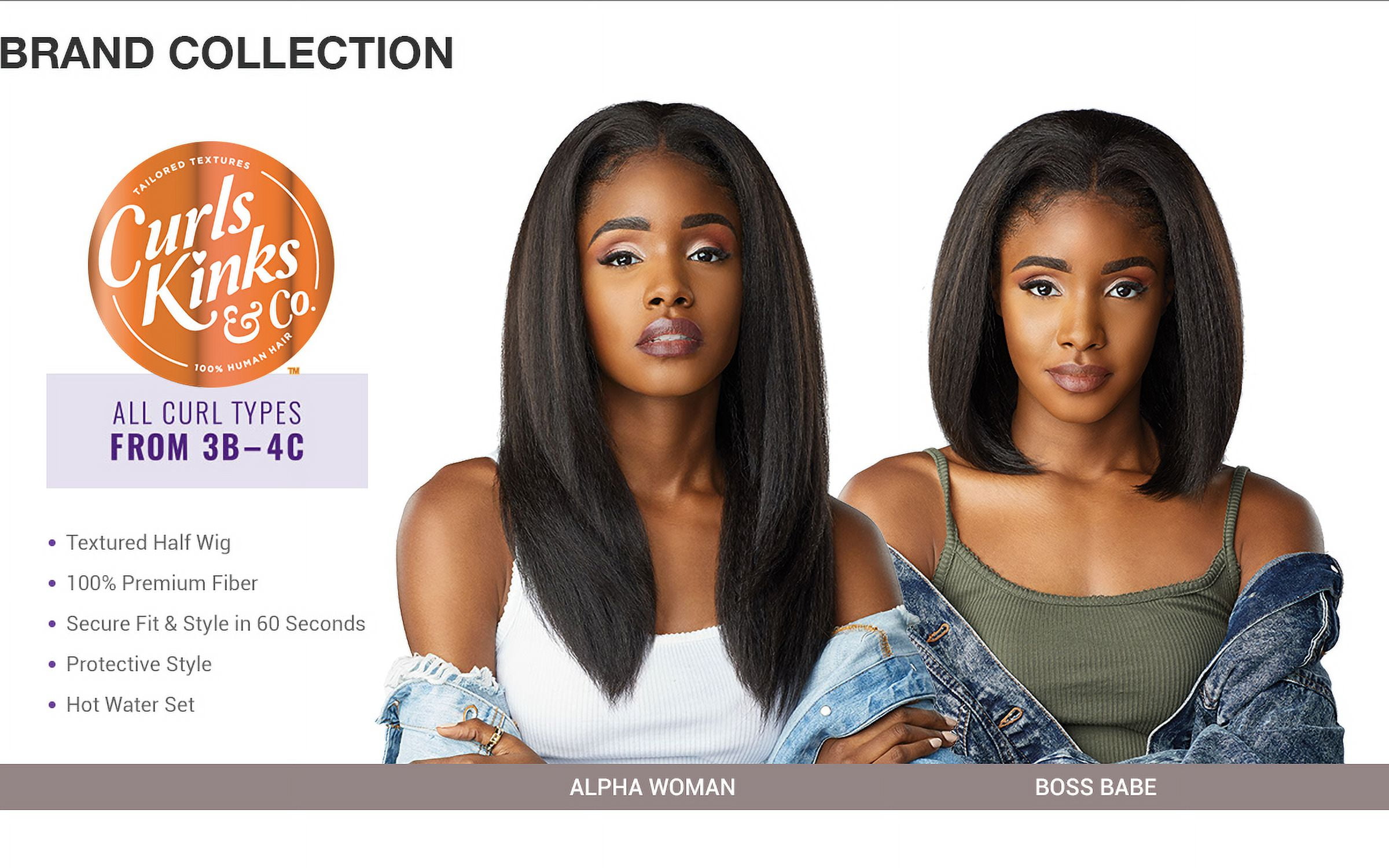 Sensationnel Half Wig Instant Weave Curls Kinks N Co Alpha Woman (FLAMBOYAGEMOCHA)