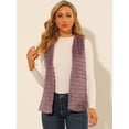 thumbnail image 3 of Unique Bargains Veste Sans Manches en Fausse Fourrure pour Femmes, Décontractée et Moelleuse, 3 of 6