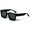 Black, variant on Fashion Revolt UV Protection Unisex Square Soft Thick Frame Black Square Sunglasses