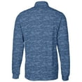 thumbnail image 3 of Men's Cutter & Buck Navy Villanova Wildcats Vault Traverse Camo Print Stretch Quarter-Zip Pullover Top, 3 of 3