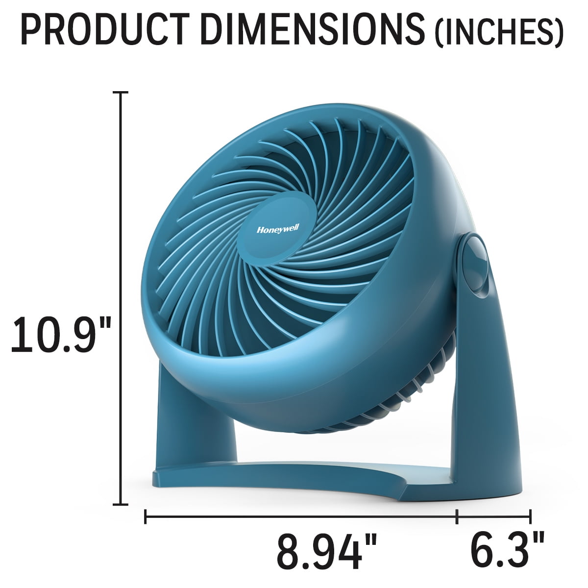 Honeywell Air Circulator Electric Whole Room Table Fan, Steel Blue, 3 Speeds