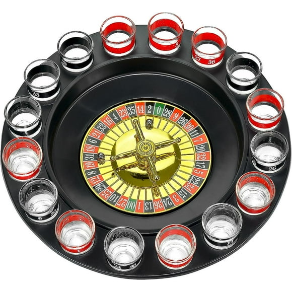 Shot Glass Roulette Novelty Gifts Drinking Party Game, Fairly Odd Novelties Adult Games for Adult Game Night!
