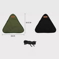 thumbnail image 2 of Folding Triangle Stool Cloth Outdoor Tools Lightweight for Camping Garden Picnic Black, 2 of 9