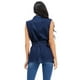thumbnail image 3 of Chaleco de mezclilla con cinto Roman Fashion /Juvenil, DV001 (Mezclilla tono oscuro) azul oscuro M, 3 of 4