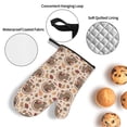 thumbnail image 3 of Honeii Cute Autumn Turkey Pattern Oven Mitts and Pot Holders, Silicone Oven Gloves,500 F Heat Resistant Oven Mitts Sets, 4PCS, 3 of 6