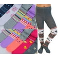 thumbnail image 6 of ToBeInStyle Girls Pack of 6 Classic Pull-On Assorted Warm Winter Tights, 6 of 7