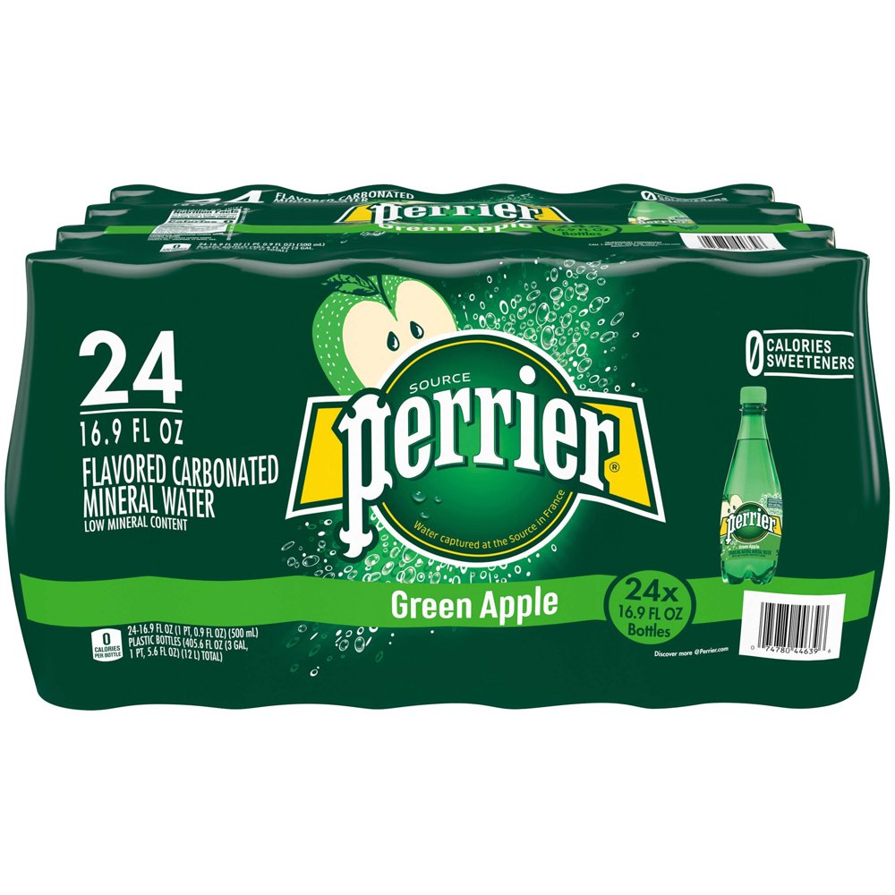 PERRIER Green Apple Flavored Sparkling Mineral Water