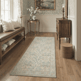 thumbnail image 5 of DEORAB 5x7 Area Rugs Persian Vines Dusty Blue Low Pile Lightweight Washable Non Slip Rug for Living Room, Bedroom, 5 of 5