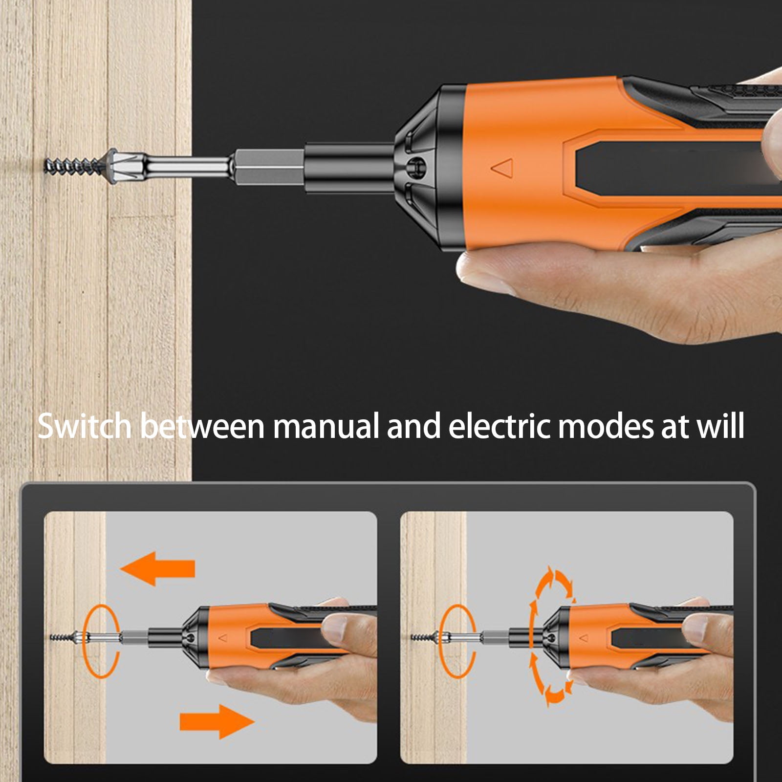 Long Lasting Lithium Powered Electric Screwdriver with Reverse Function Includes 10 Interchangeable Bits for Repairs