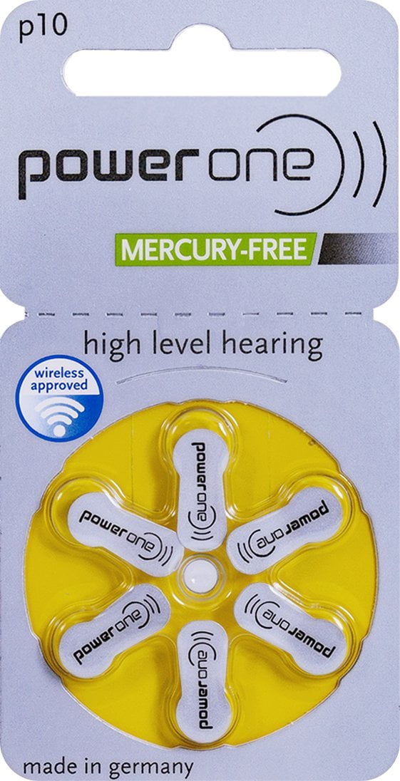 Power One Hearing Aid Battery Size 10 - Pack Of 60 Batteries
