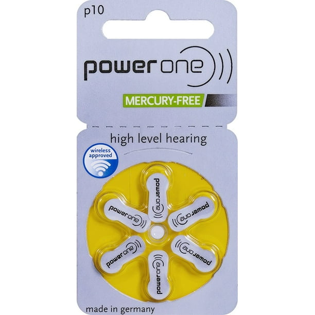 Power One Hearing Aid Battery Size 10 Pack Of 60 Batteries Walmart