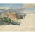 thumbnail image 2 of Carl Rottmann 18x15 Black Ornate Wood Framed Double Matted Museum Art Print Titled - The Ruins of the Imperial Palaces in Rome (1831), 2 of 5
