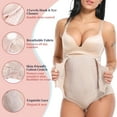 thumbnail image 2 of QRIC 2-Pack Tummy Control Panties for Women Shapewear Butt Lifter Short High Waist Trainer Corset Slimming Body Shaper Underwear - Beige/Beige (XS-3XL), 2 of 6