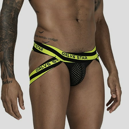 

QWANG Fashion Men s Underwear Hollow Sexy Low Waist Bag Double Dingus