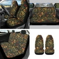 thumbnail image 2 of Jeiento Aesthetic Mushroom Car Seat Covers Front Rear Full Set Steering Wheel Cover Seat Belt Pads Coasters Waste Bin Armrest Cover Cup Holders Rearview Mirror Cover Handbrake Cover Set, 14 PCS, 2 of 7