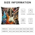 thumbnail image 5 of Nawypu  Music Throw Pillow Cover Instruments Kinds of Guitar Musical Theme Decorative Pillow Case Home Decor Square Pillowcase, 5 of 5