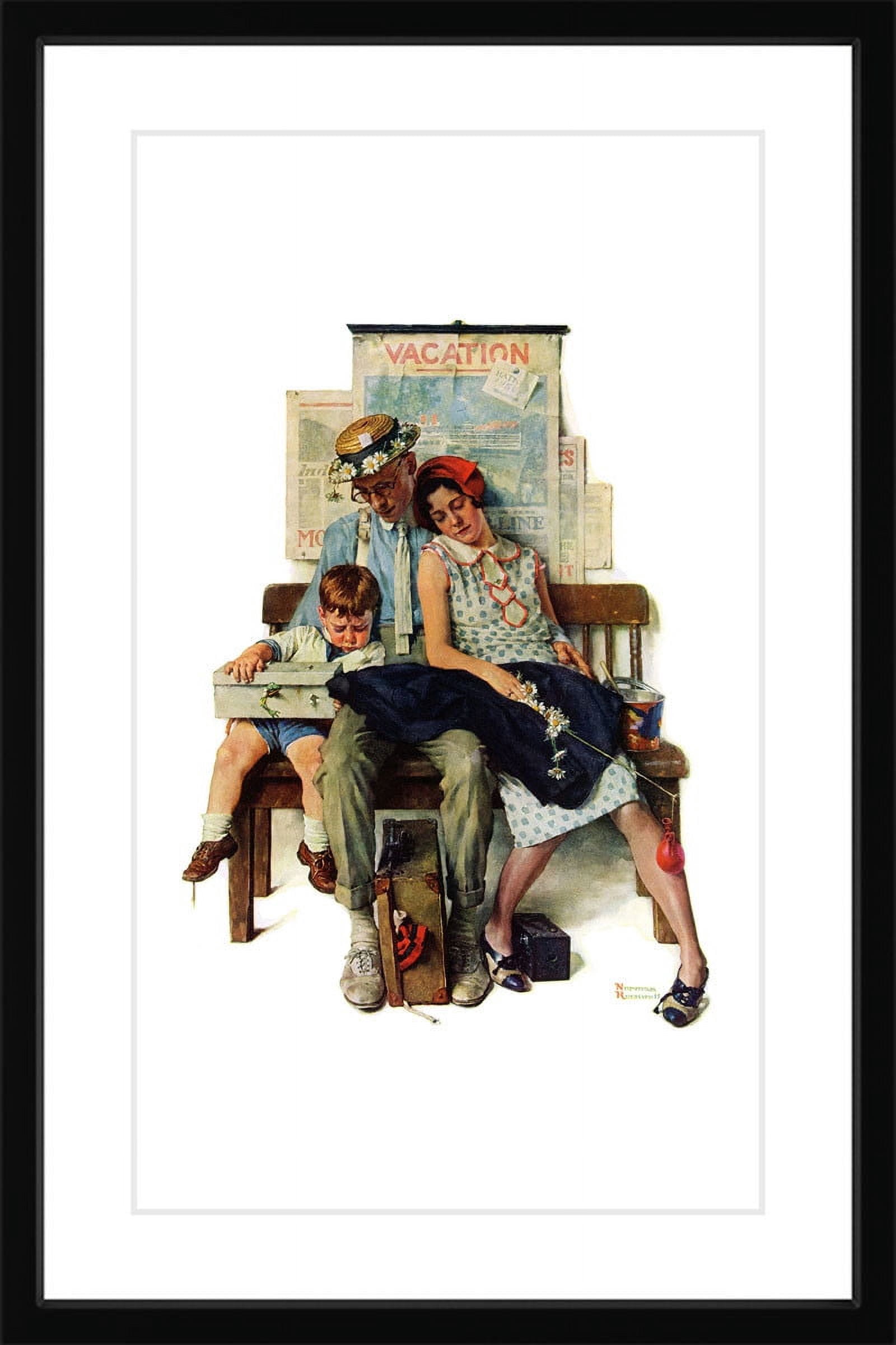 Marmont Hill Inc Norman Rockwell ''Home from Vacation' Marmont Hill Framed Art Print - Multi-color