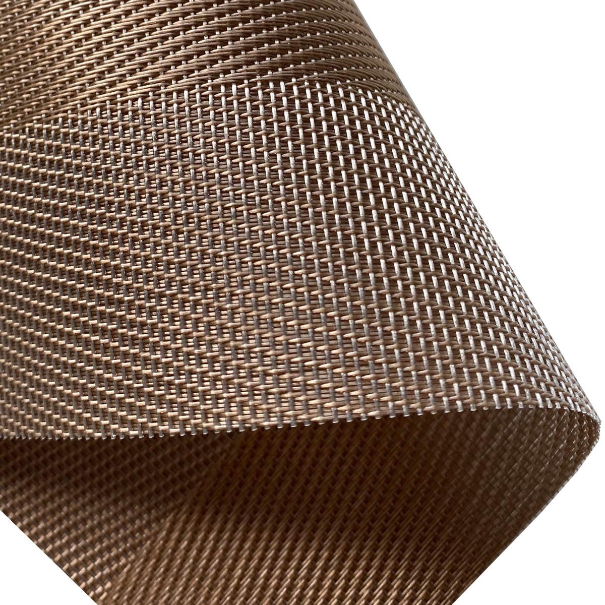 Placemats Vinyl Washable Table Mats Elegant Non-Slip Placemats for Dinner Table Set of 4 (Champagne)