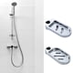 thumbnail image 2 of Wosthever Soporte para jabones, bandeja deslizante ajustable, riel de placa con Clip, duradero, conveniente, palé, almacenamiento de platos, multiusos, 2 Accesorios de baño Wosthever HA079792-00B, 2 of 6