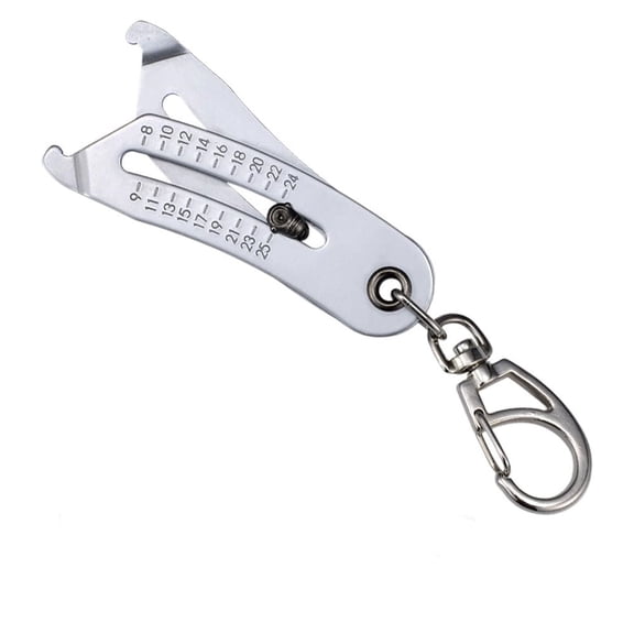 YUEVE Portable Precise Thread Size Checker Keychain 2025 Upgraded Thread Size Verification Tool Quick Hand Measuring Tool And Screws Steel Fence Post with Holes Table Saw Insert Blank Post Bracket