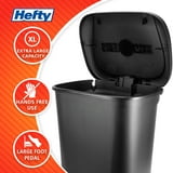 Hefty Extra Large Kitchen Trash Can, 20.4 Gallon, Plastic Step-on Trash ...