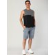 thumbnail image 2 of Lars Amadeus Chaleco sin mangas del cuello redondo de la camiseta sin mangas del bloque del color de los hombres con el bolsillo Gris negro M Unique Bargains Camiseta, 2 of 6