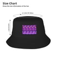 thumbnail image 4 of ZNDUO Sun Hat for Men/Women, Foldable Bucket Hat for Beach, Hiking, Garden, Safari, Fishing, Etc, Tribal Purple Seamless Pattern, 4 of 8