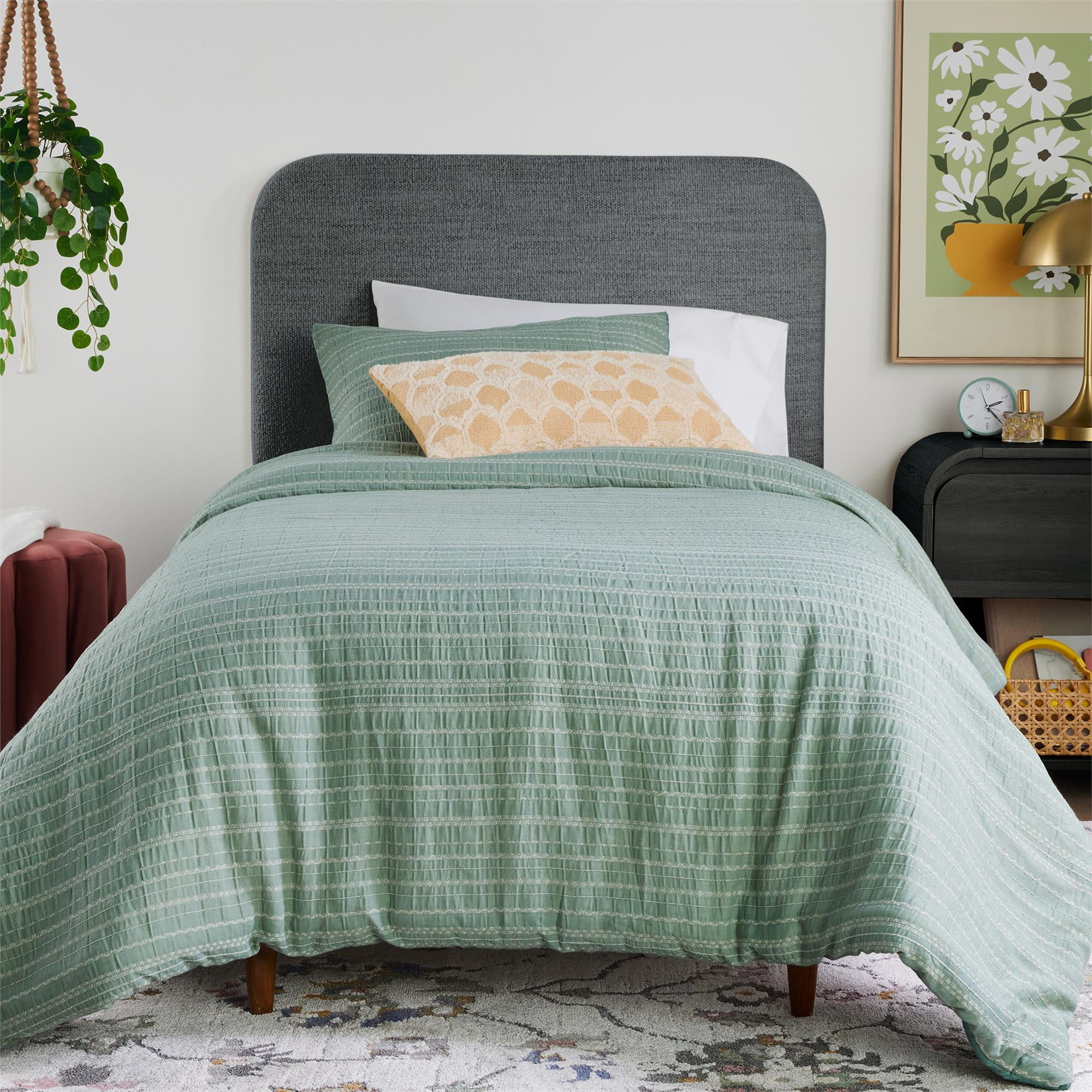 Better Homes & Gardens Juliet Twin Boucle Headboard, Grey