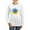White, variant on CafePress - Pray For Ukraine Blue And Yellow Sunflower Long Sl - Women's Long Sleeve Graphic Casual T-Shirt