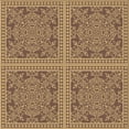thumbnail image 1 of Ahgly Company Indoor Square Patterned Cantaloupe Orange Area Rugs, 6' Square, 1 of 6