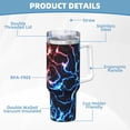 thumbnail image 5 of Uemuo Red And Blue Lightning Print 40oz Ice Bully With Handle And Straw Stainless Steel Vacuum Insulated Cup And 2 In 1 Straw Lid Insulated Travel Tumbler, 5 of 8