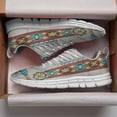 thumbnail image 3 of Native American Pattern Shoes for Men Women Running Shoes Lightweight Walking Sneakers Mesh Athletic Sport Shoes White Size 7, 3 of 5
