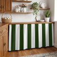 thumbnail image 2 of Dark Green Striped Cabinet Curtains 28"x51" Sink Skirt for Bathroom Kitchen, Vertical Stripe Boho Minimalist Country Self Stick Adhesive Under Desk Covers Tall Laundry Cabinet Storage Organizer, 2 of 8