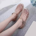 thumbnail image 2 of Women Jelly Mesh Ballet Sandals Hollow Low Heel On Comfortable Beach Summer Clear Jellies Shoes For Adult, 2 of 9