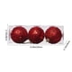 thumbnail image 3 of Juego de 3 bolas navideñas colgantes de plástico para árbol, color blanco, negro y rojo, ligeras y duraderas, ideales para bodas, fiestas y regalos de Navidad., 3 of 6