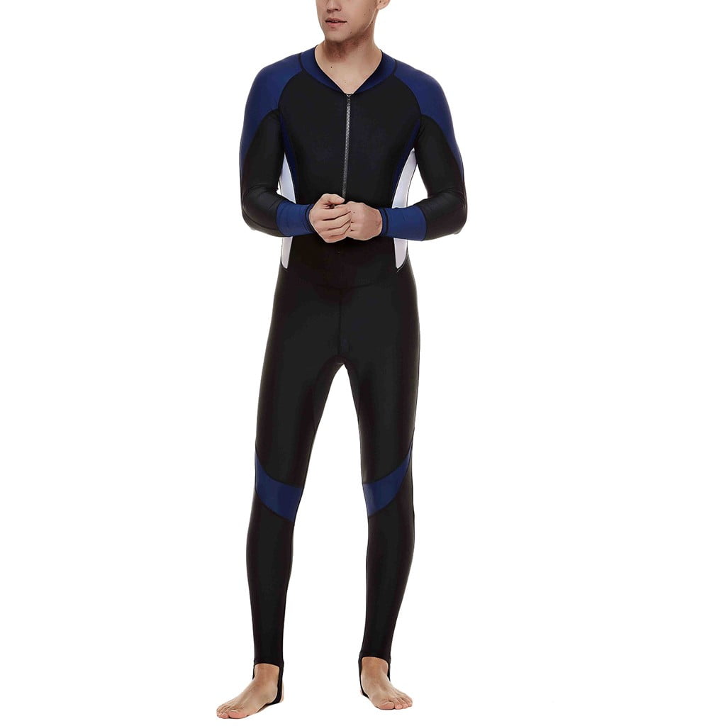 Sodopo Men's Stretch Full Body Dive Wetsuit Sports Diving Skins Swimsuit Rash Guard for Men