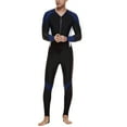 thumbnail image 2 of SBYOJLPB Mens Swimsuit Trunks Men's Stretch Full Body Wetsuit Surf Swimsuit Jumpsuit Diving Steamer Swimwear Dark Blue XXXXL, 2 of 6